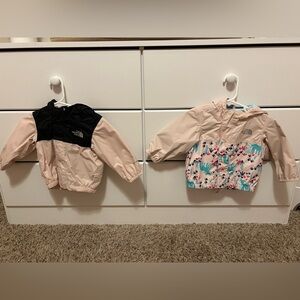 Two north face jackets for little girls